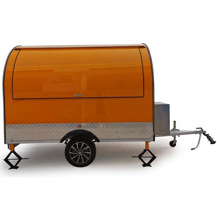 SEAMLESS Stainless Steel Towable Burger Vending Truck, Top Market Luxury Mobile Catering Trailer