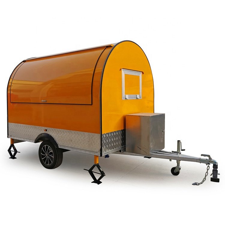 SEAMLESS Stainless Steel Towable Burger Vending Truck, Top Market Luxury Mobile Catering Trailer