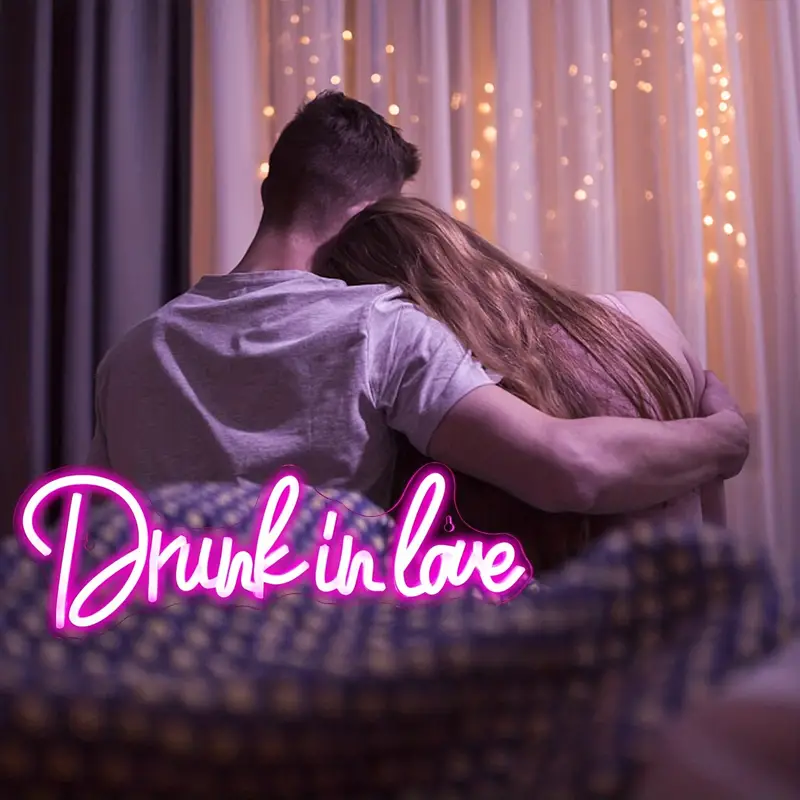 Fast Delivery Dropshipping Decoracion Lettering Light Logo Drunk in love Neon Sign Neon Lights Drop Shipping for Party