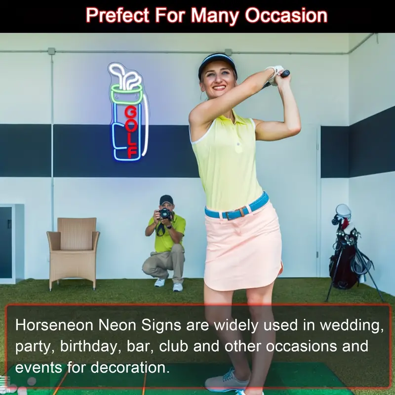 Stylish Led Neon Lights Golf Can Be Used to Decorate the Wedding Ceremony Scene