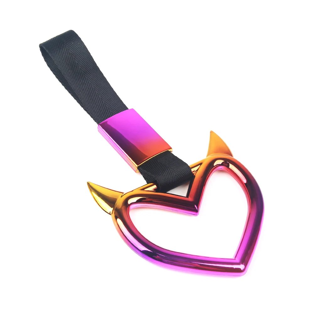 Magic MagicWarning Ring Tsurikawa Ring Heart Jdm Train Bus Handle Hand Strap Drift Charm Strap Auto Accessories Car