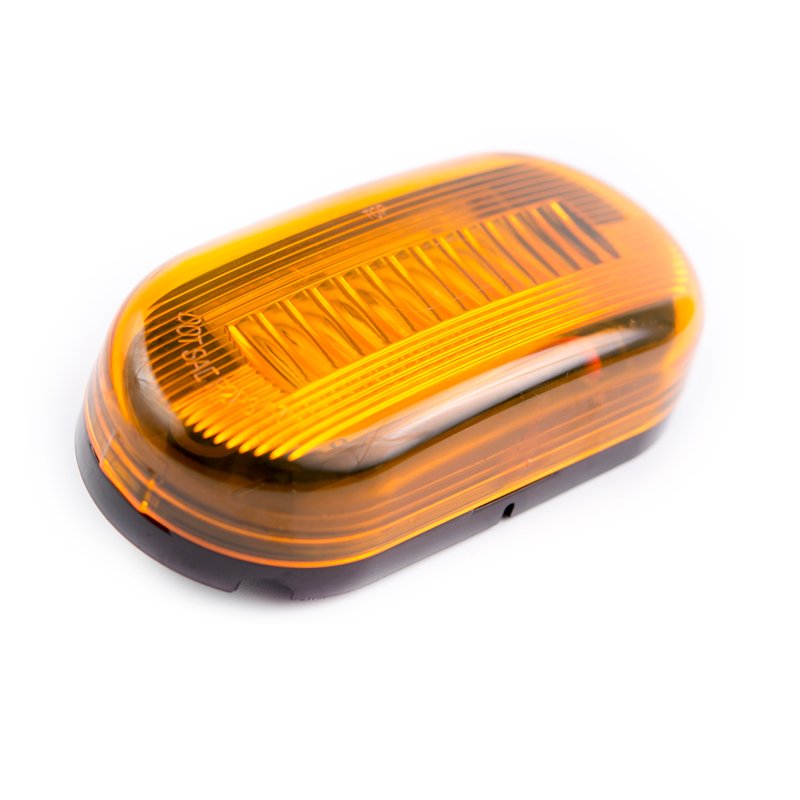 High Quality 4 Inch 10-30V Oval sealed Side Marker Light Amber PC Lens 4 Number LED Clearance Lamp for Truck Trailer School Bus