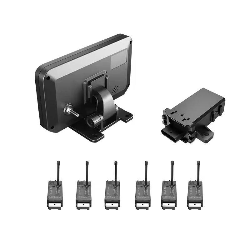 6 Wheels Truck Trailer BUS TPMS Tire Pressure Monitoring System for Internal Sensors Support Adding Wheels RS232 485 GPS TPMS