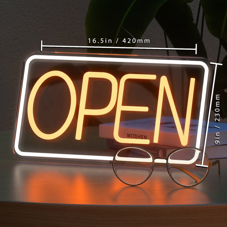 Wholesale Store Business logo LED Light up Sign Open Neon Sign Light Led Front Sign for Store Wall Decoration