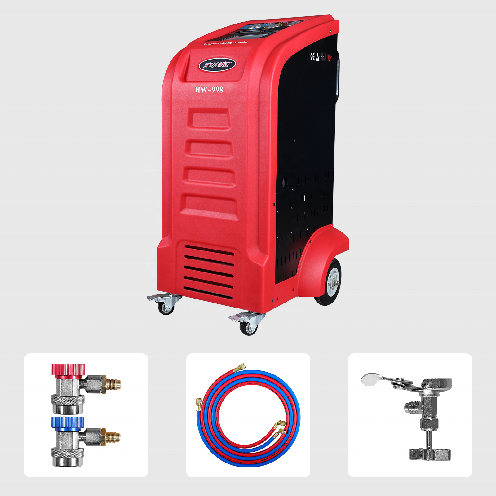 Full Automatic Refrigerant Recovery Machine HW-998 / Refrigerant Recovery Filling Machine with Flushing Function