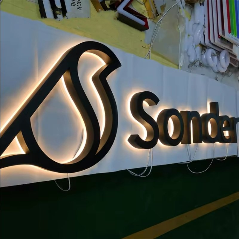 Shop Sign Board Logo Office Indoor Outdoor Backlit Illuminated Company Business Signage Wall Logo Led 3d Letter Custom Sign