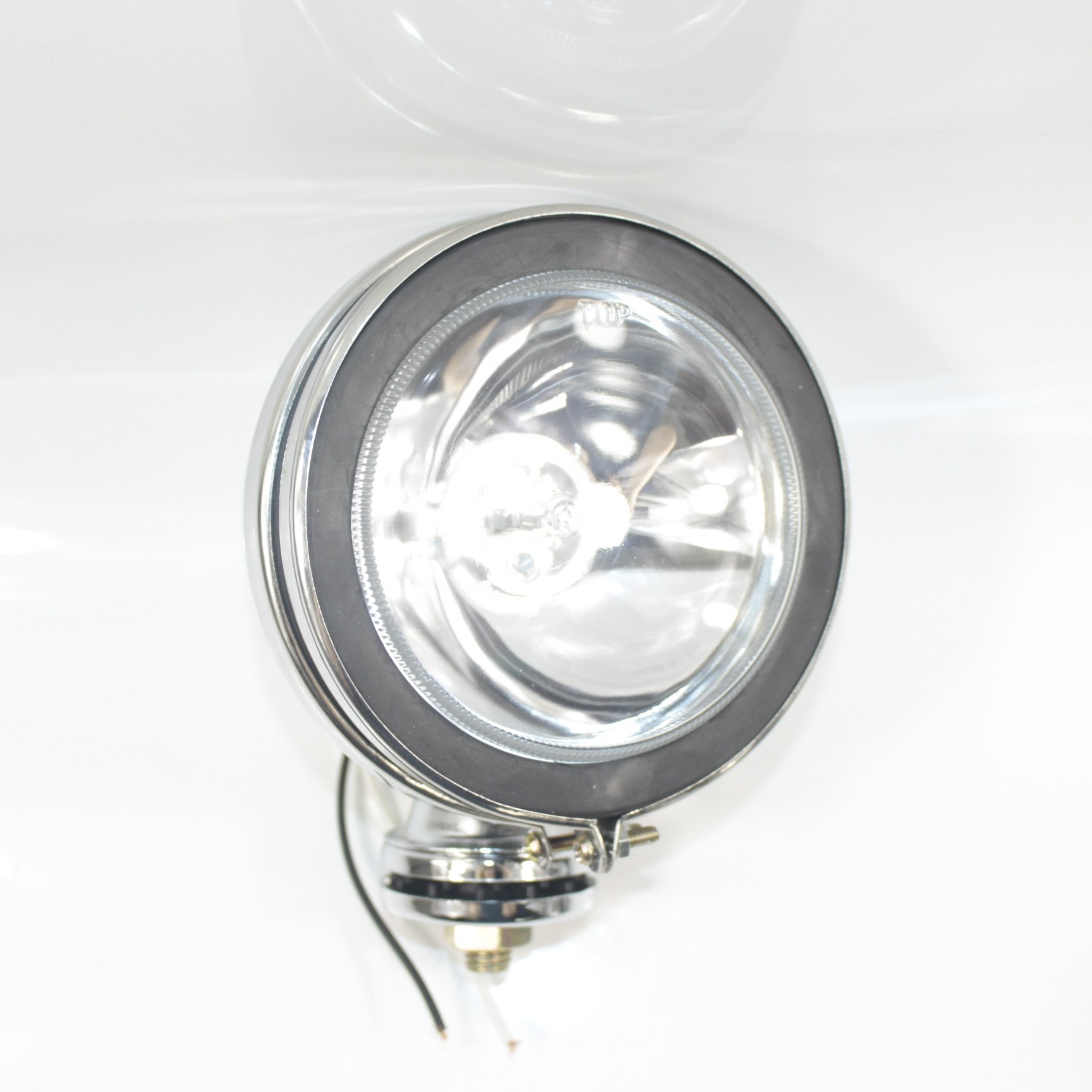 5" WHITE Chrome Angel Eye Halogen Car Spotlights Fog Spot Lights Foglights