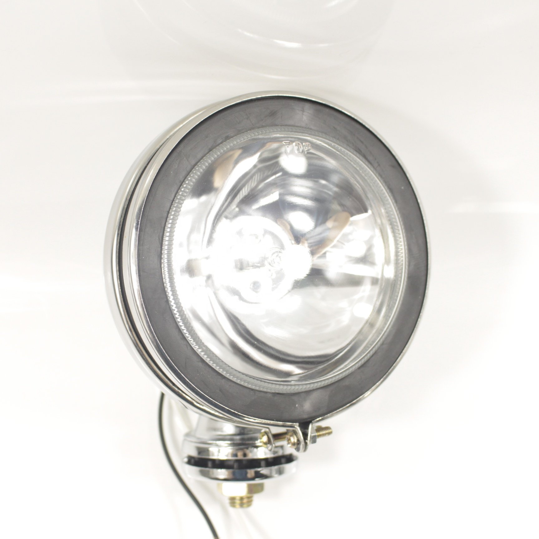 5" WHITE Chrome Angel Eye Halogen Car Spotlights Fog Spot Lights Foglights