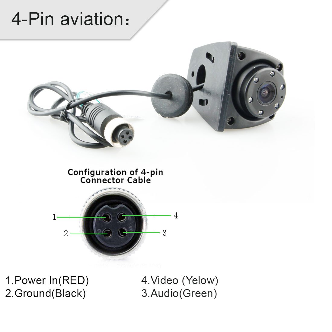 Free Shipping Customizable CMOS Color Chip RV Side Lens Camera Placement Replacement 24V Waterproof Reverse Camera