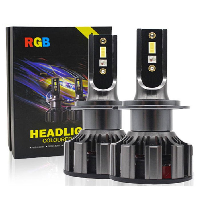 2 in 1 CSP Chips Updated RGB Auto LED Headlight Kits Multi-Color Changing CAR LED HEADLIGHT BULB Controlled by Smartphone App