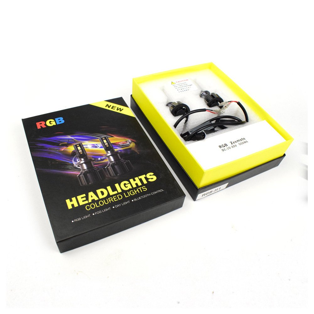 2 in 1 CSP Chips Updated RGB Auto LED Headlight Kits Multi-Color Changing CAR LED HEADLIGHT BULB Controlled by Smartphone App