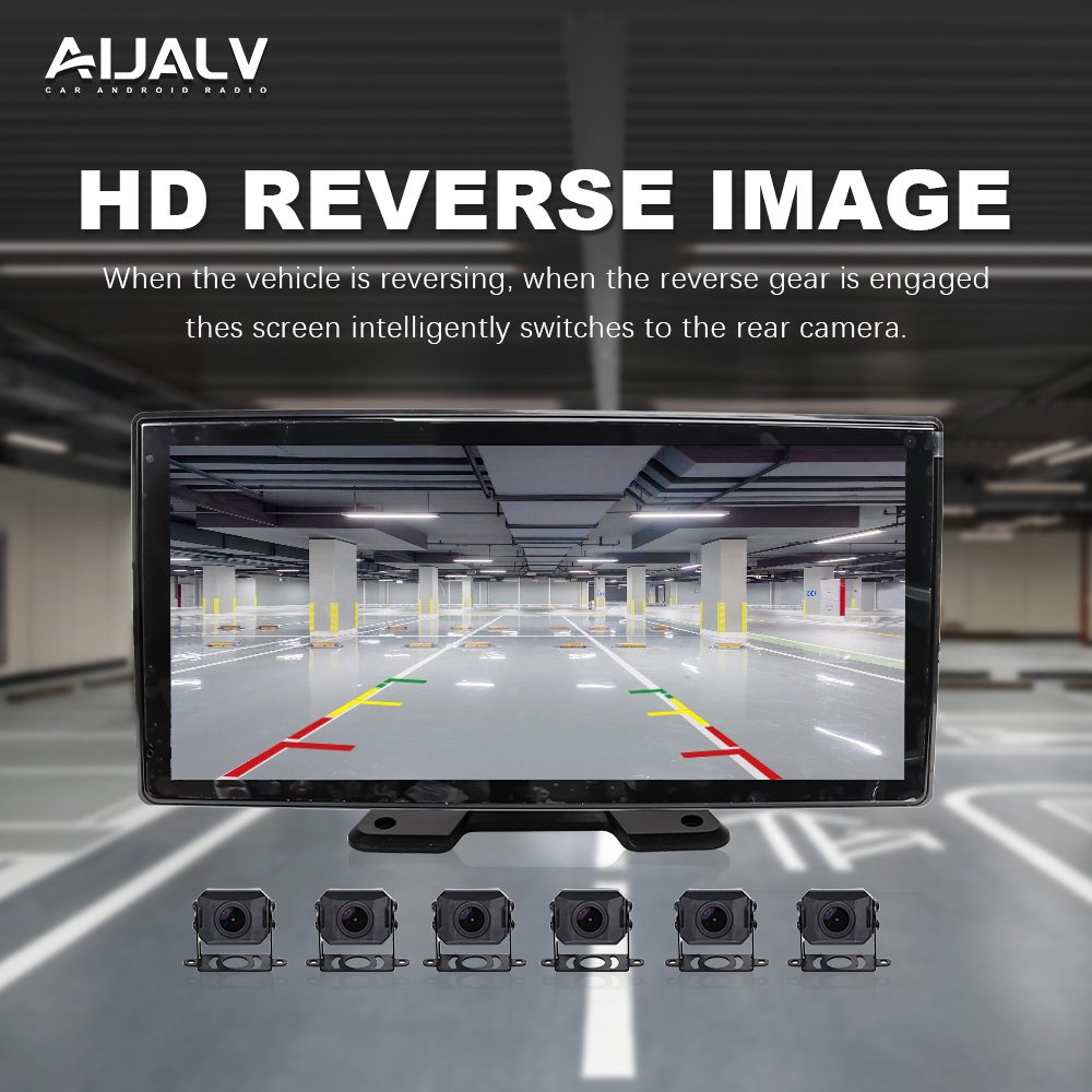10.36inch Monitor Screen DashCam Front Rear 1080P AHD Camera 10.1inch Split Light Alarm BSD AI Truck Backup Monitor Camera