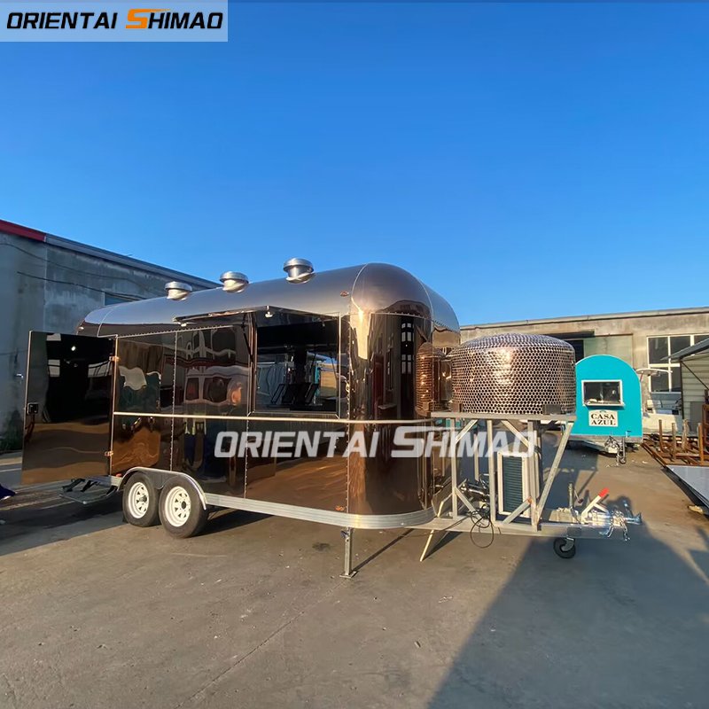 US Standards Concession Trailer Mobile Bakery Food Truck Fully Equipped Ice Cream Coffee Street Food Trailer for Sale
