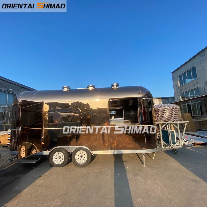 US Standards Concession Trailer Mobile Bakery Food Truck Fully Equipped Ice Cream Coffee Street Food Trailer for Sale