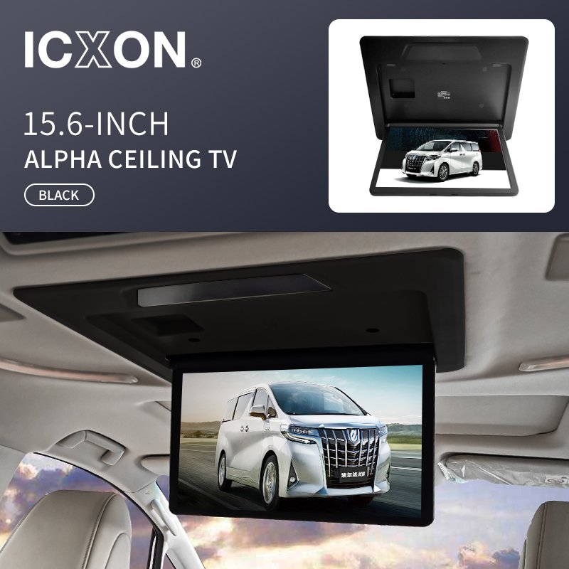 Multi-language Support Car Ceiling Mounted Monitor 15.6 Inch Screen Android Flip Down Monitor Bus LCD TV