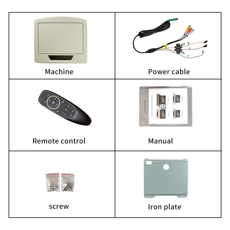 Multi-language Support Car Ceiling Mounted Monitor 15.6 Inch Screen Android Flip Down Monitor Bus LCD TV