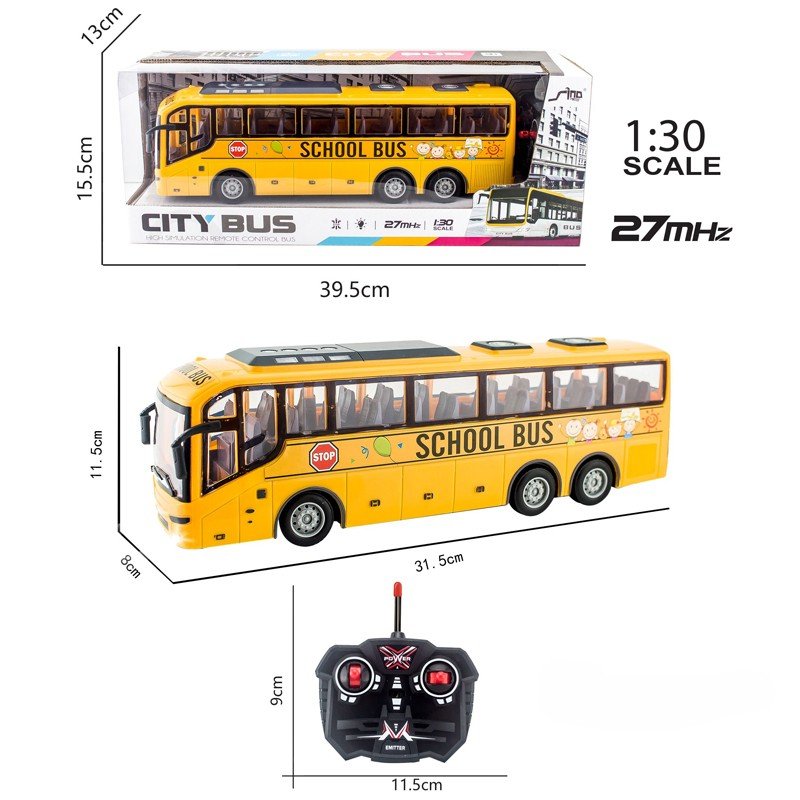 Hot Sale High Quality 27MHz Radio Control Car RC Modeling Kids RC Bus Car Toy