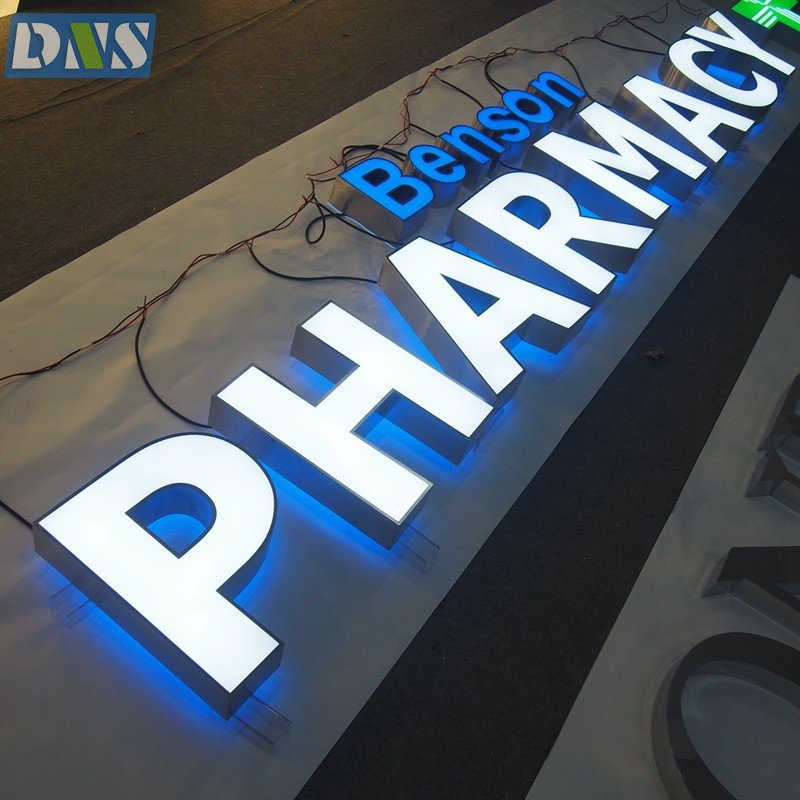 Customized logo Light Box 3d Shop Signs Luminous Channel Frontlit Led Letter Sign
