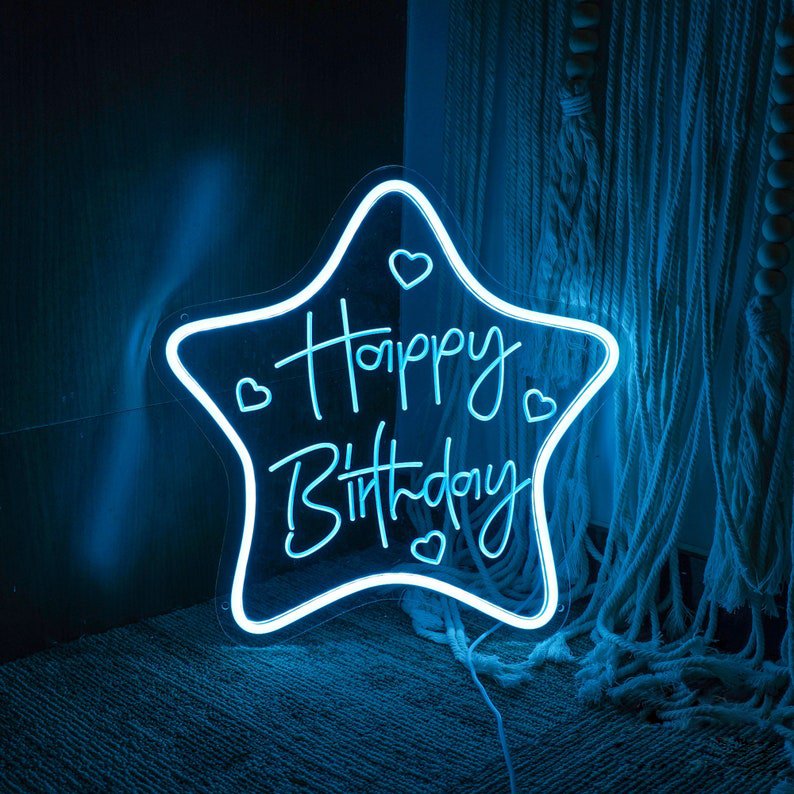 Best Seller China Manufacturer Custom Happy Birthday Party Bar Store Home Decoration LED Neon Sign