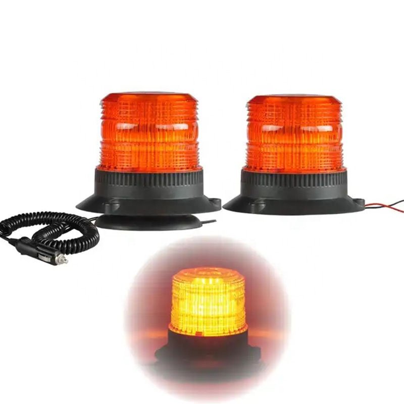 Amber Warning Flashing Beacon Lights for Truck Tractor Golf Carts UTV Car Bus Safety Magnetic Emergency Roof Strobe Light