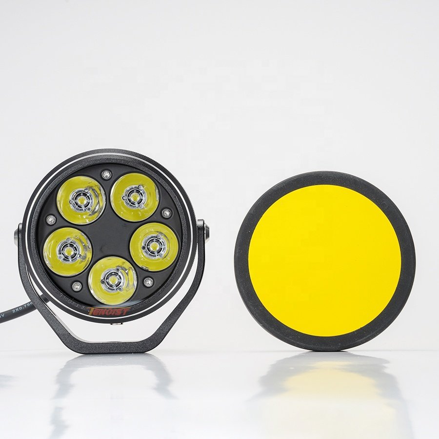 New High Quality 3.8 Inch 5 Beams White Yellow Spot LED Work Driving Head Fog Light for Truck Car SUV Offroad ATV UTV BUS 10-80V