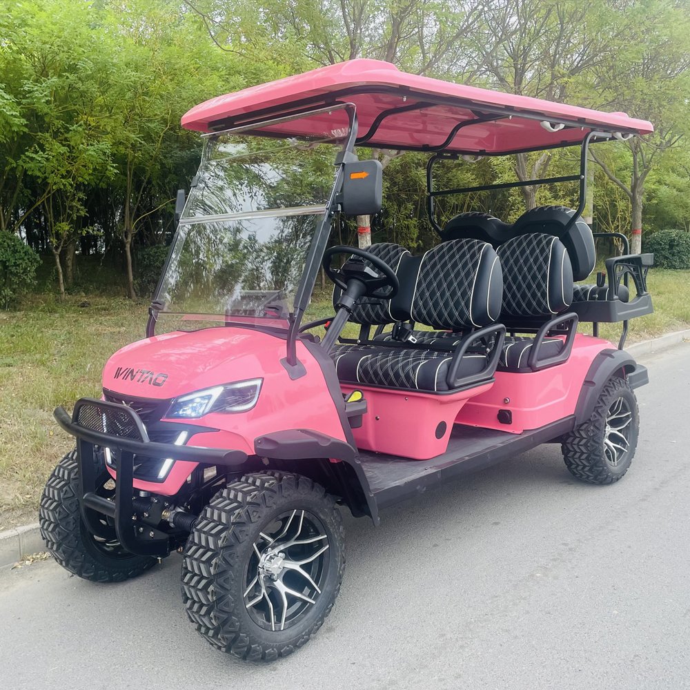 Chinese 48V Electric Golf Buggy Street Legal 4+2 Seats Electric Tourist Vehicle Club Car Off-Road Golf Cart