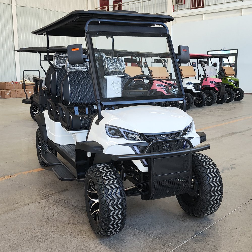 Chinese 48V Electric Golf Buggy Street Legal 4+2 Seats Electric Tourist Vehicle Club Car Off-Road Golf Cart