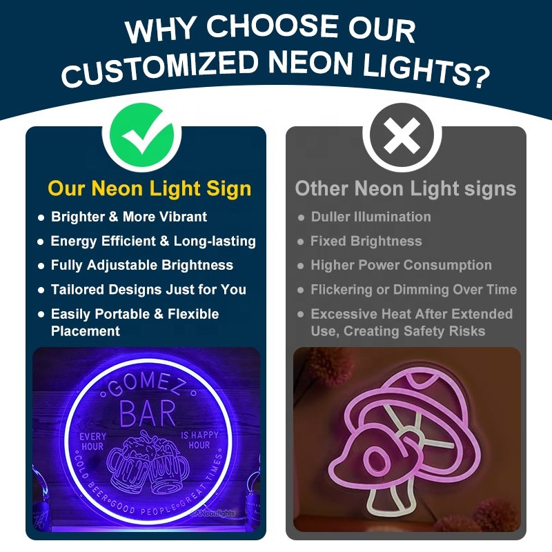 Best Neon Sign for Bar Clubs with Customizable Design Perfect for Party Decor Factory Low Price LED Light