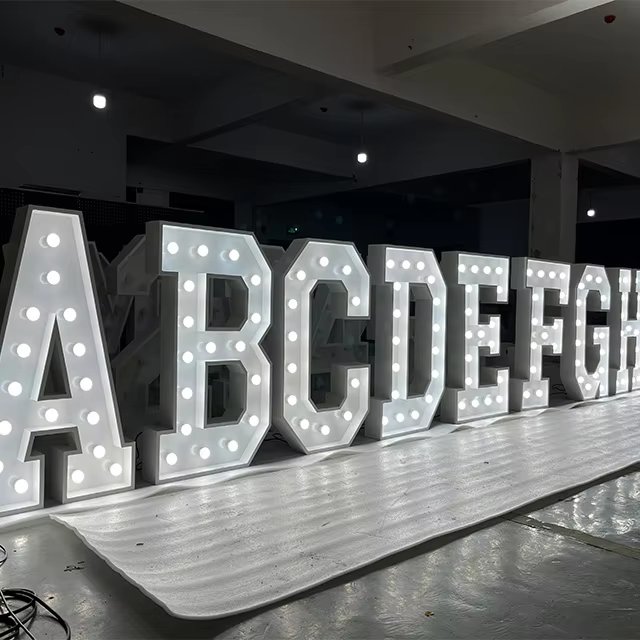 RGB Led Letter Lights Numbers Marquee Illuminated Letters Wedding Sign Boards Led Front-lit Letters
