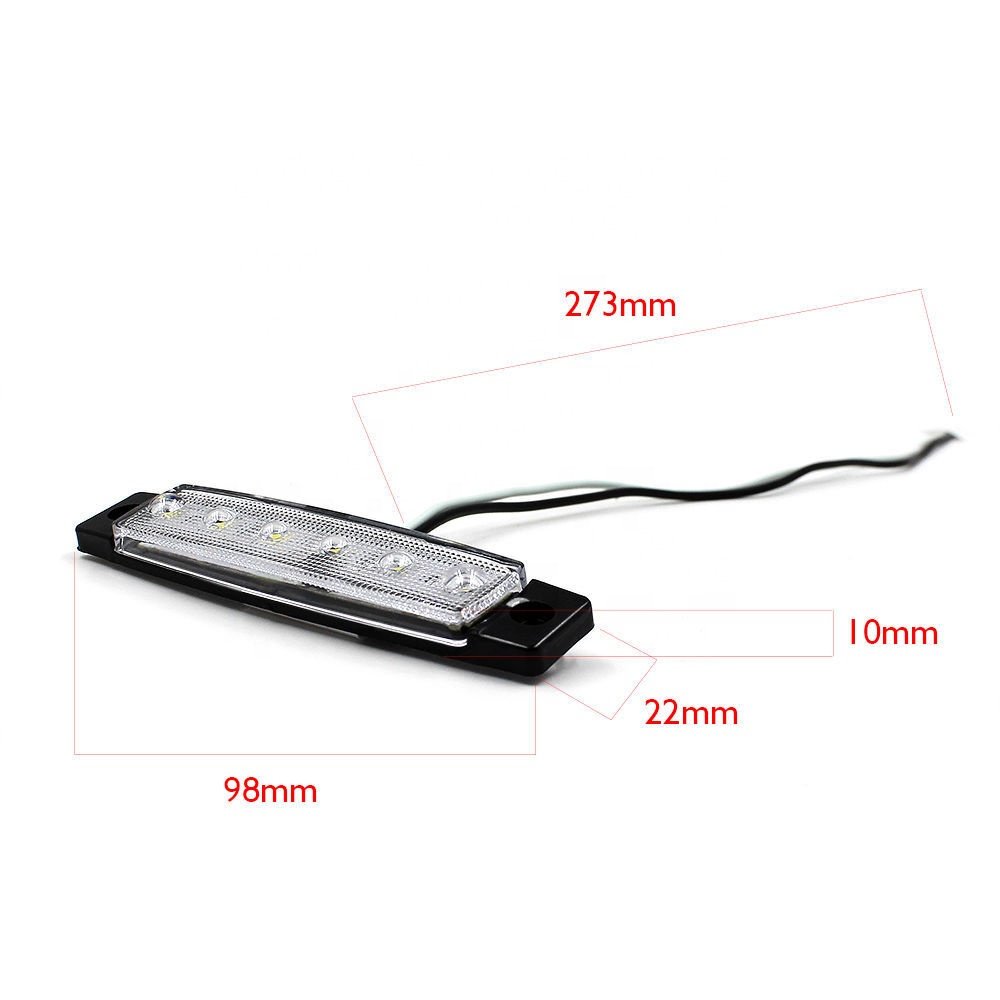 12V 24V 6 SMD LED Auto Car Bus Truck Lorry Side Marker Indicator Lamp Amber Red Blue Green White Truck Clearance Lights