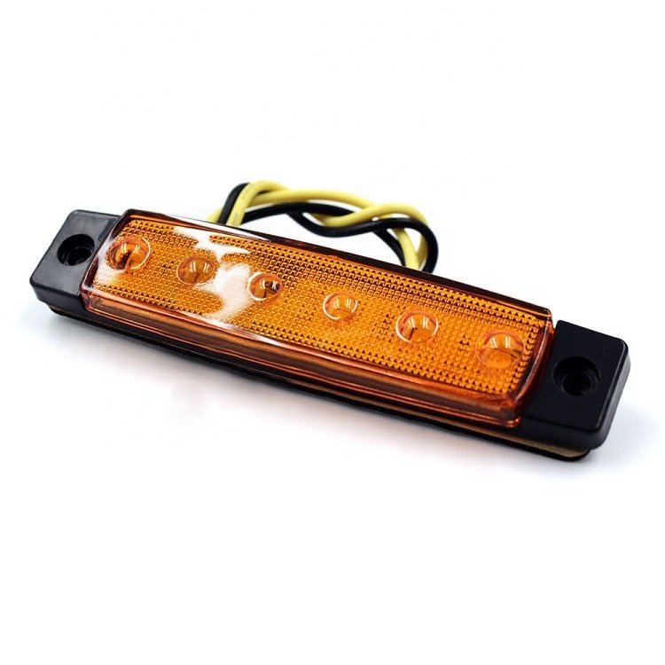 12V 24V 6 SMD LED Auto Car Bus Truck Lorry Side Marker Indicator Lamp Amber Red Blue Green White Truck Clearance Lights