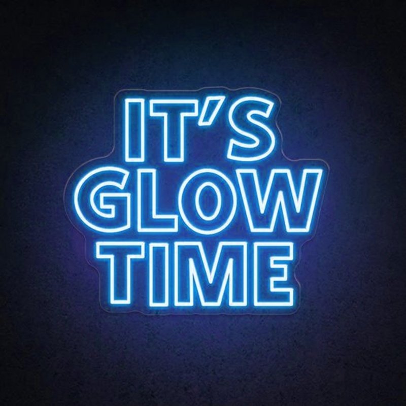 Custom Salon Shop Led Neon Sign Store Business logo Design It's Glow Time Led Neon Sign Light for Wall Decoration
