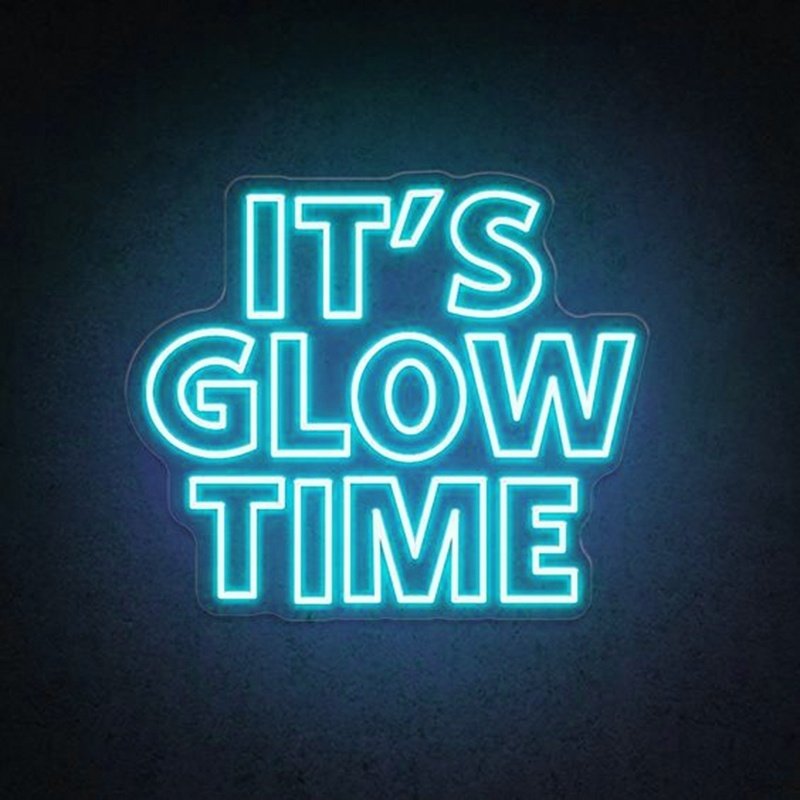 Custom Salon Shop Led Neon Sign Store Business logo Design It's Glow Time Led Neon Sign Light for Wall Decoration