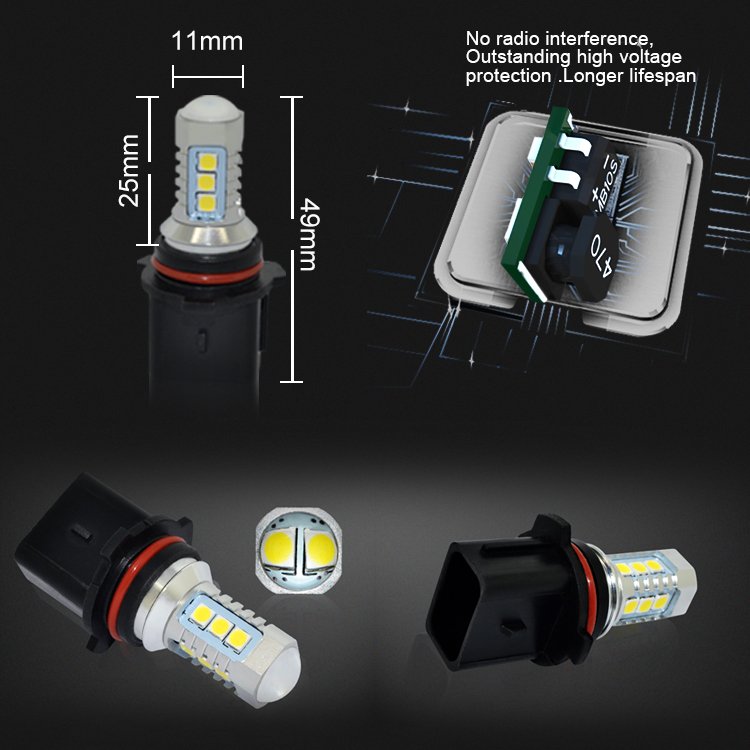Gview LED Lights to Drive in Fog H1 H3 PW24W PSX26W P13W LED Fog Lamp Mist Light Bulb Drl LED Bulbs for Cars