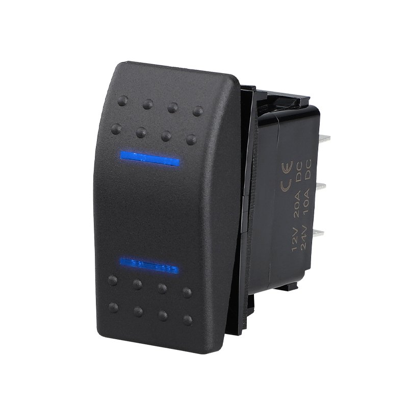 Wholesale 12v 24v Double Lamp Switch Marine Rocker Toggle Horn Momentary Button Black Boat Rocker Panel Switch for Vehicles