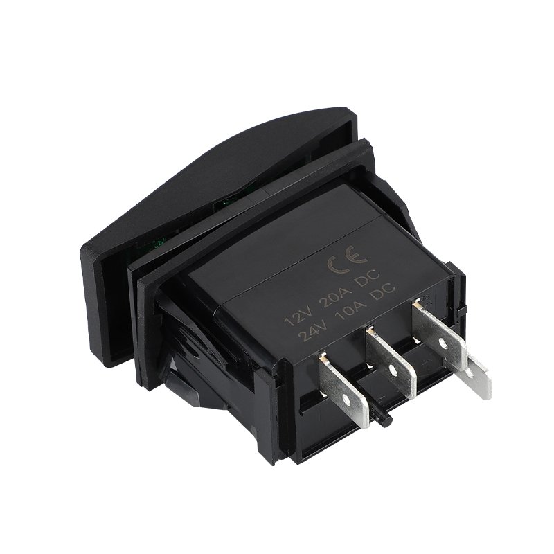 Wholesale 12v 24v Double Lamp Switch Marine Rocker Toggle Horn Momentary Button Black Boat Rocker Panel Switch for Vehicles