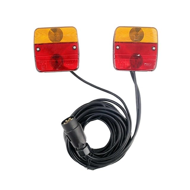 12V Magnetic Towing Lamps Board Truck Trailer Tail Rear Light Cable Kit