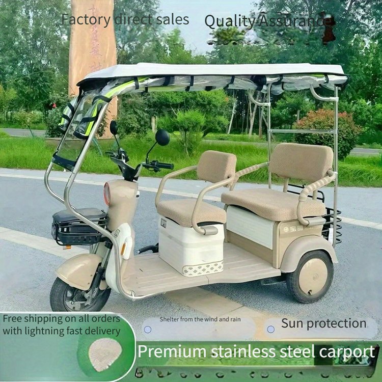 Awning Electric Three-wheel Car Shed Awning Leisure Small Bus Thick Rain Shading Transparent Cover