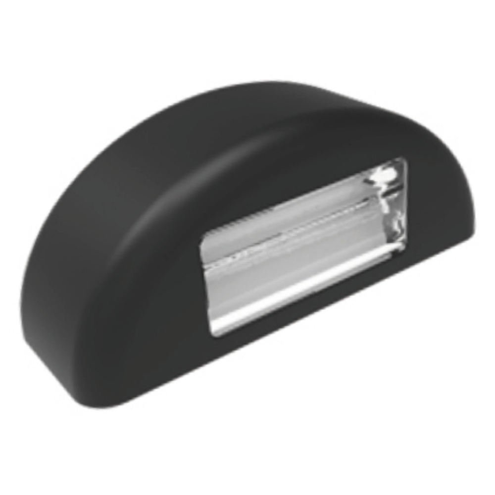 ECE R10 White 4 Led Car Number License Plate Light 70mm Black Housing Waterproof 10-30v Dump for Heavy Duty Truck