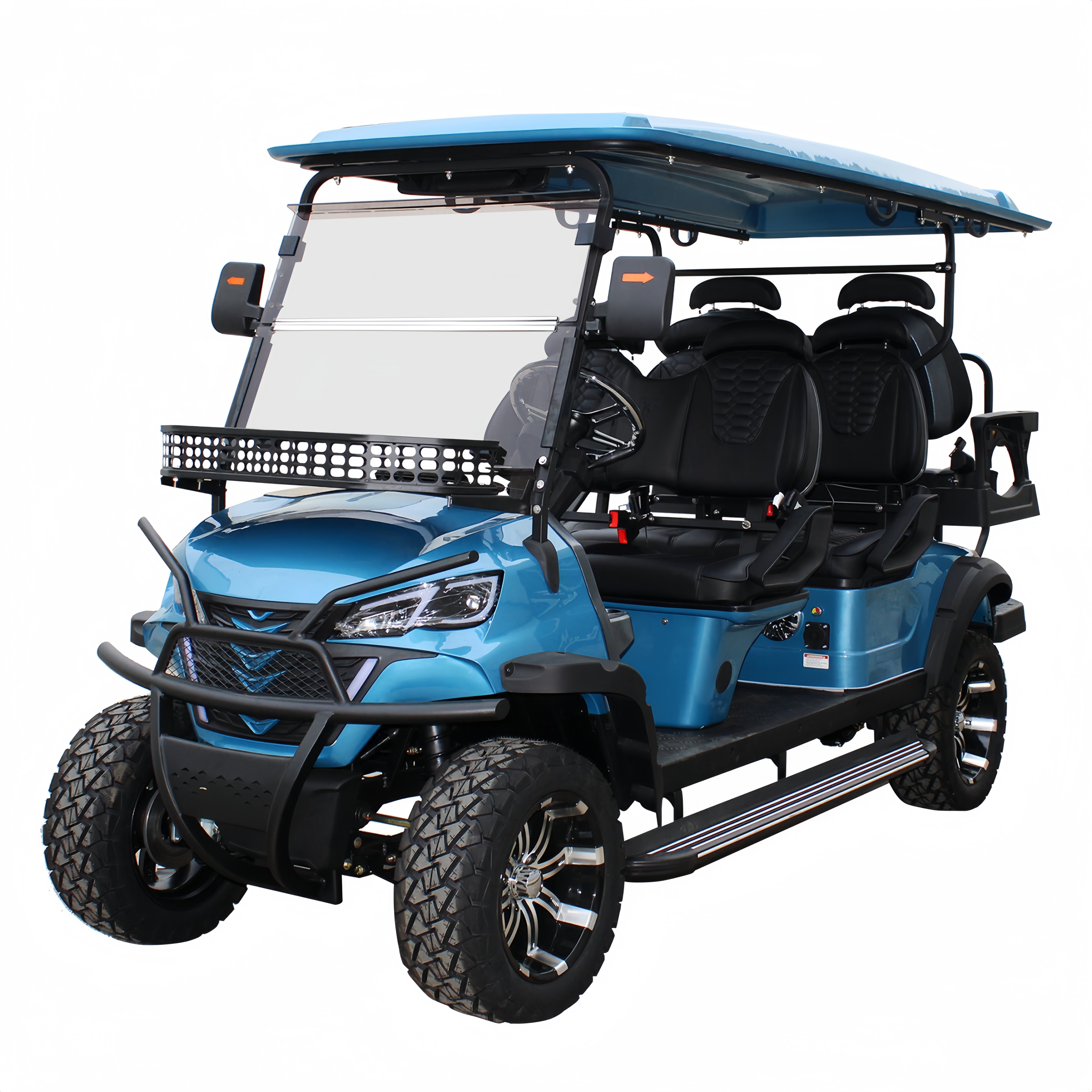 Custom 4-Wheel Drive Electric Golf Cart 2+2 Seater Utility Vehicle 48V Battery Manufactured in China