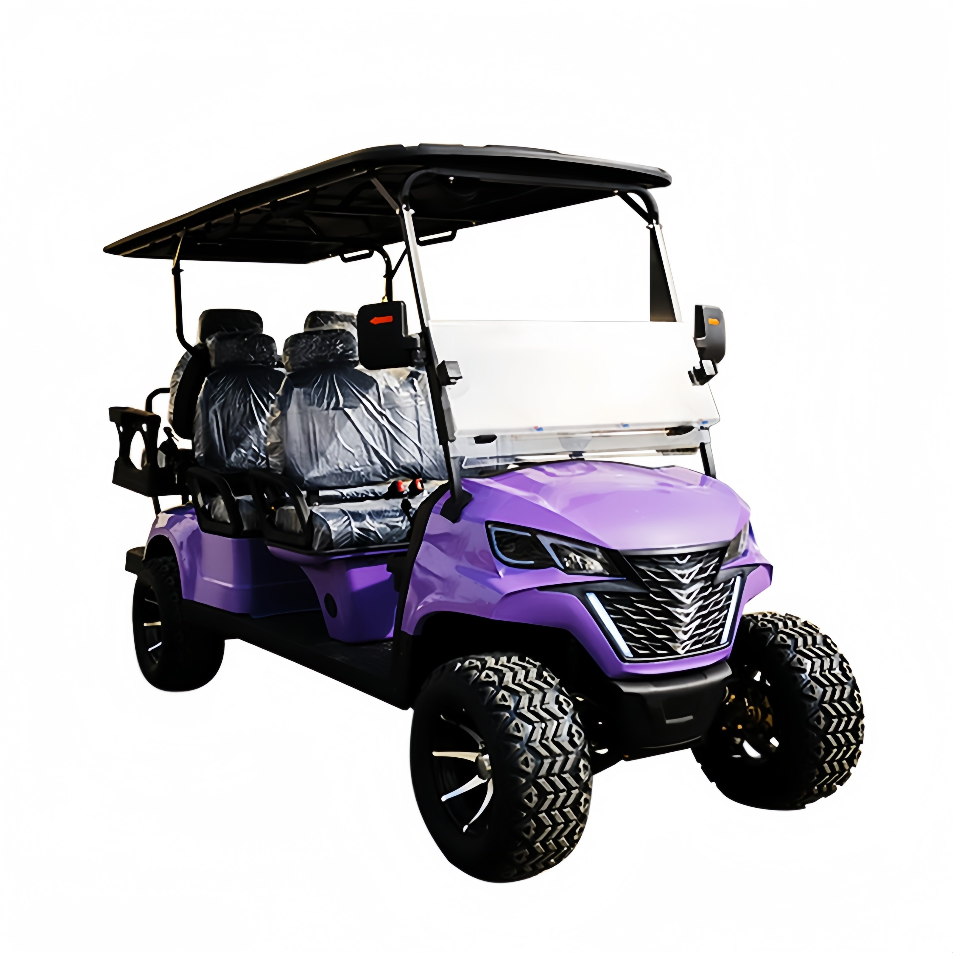 Custom 4-Wheel Drive Electric Golf Cart 2+2 Seater Utility Vehicle 48V Battery Manufactured in China