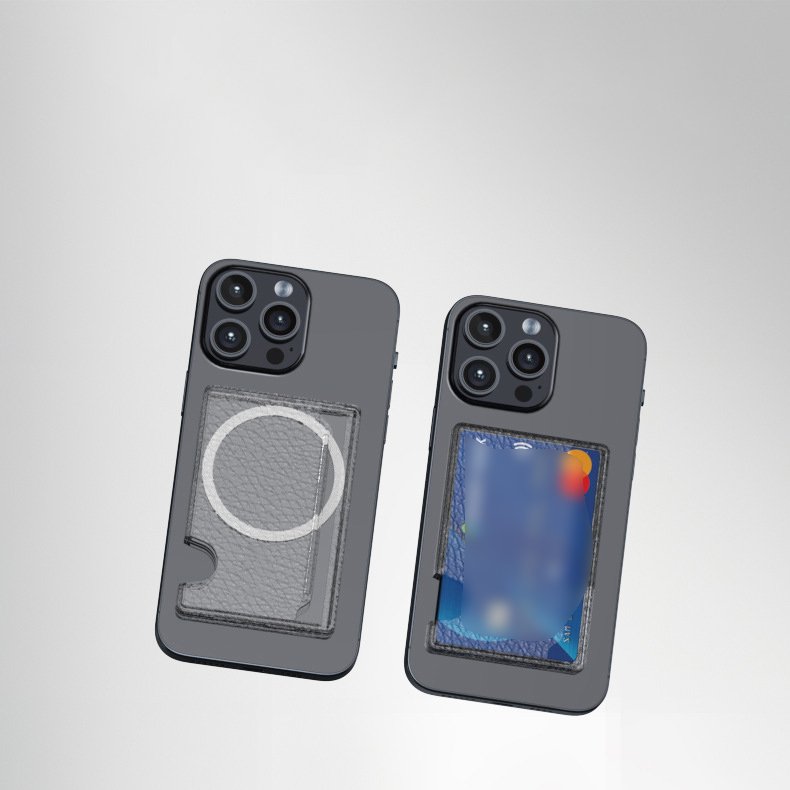 Hot Selling High Quality Mobile Phone case for Wallet With Magnetic Card Slot for iPhone case Transparent Card Holder
