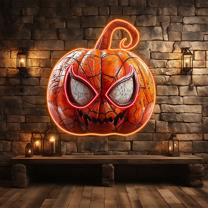 Creative Halloween Home Lighting Big Eyes Grinning LED Decoration Spider-Man Ripple Pumpkin Light