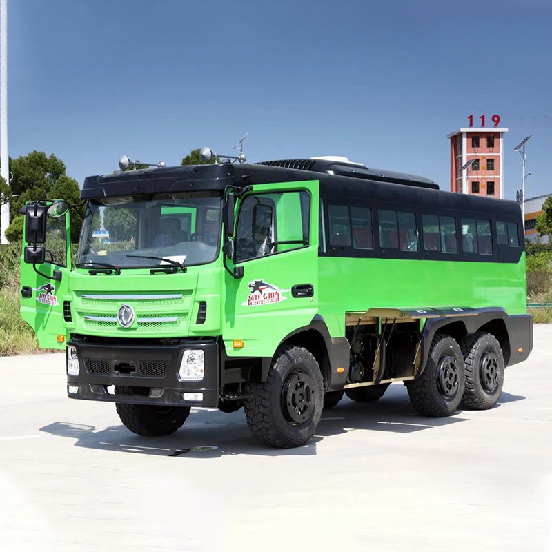 6WD off Road Bus 19 Passenger Bus Cummins Engine Six-wheel Drive Tour Dongfeng coach Bus