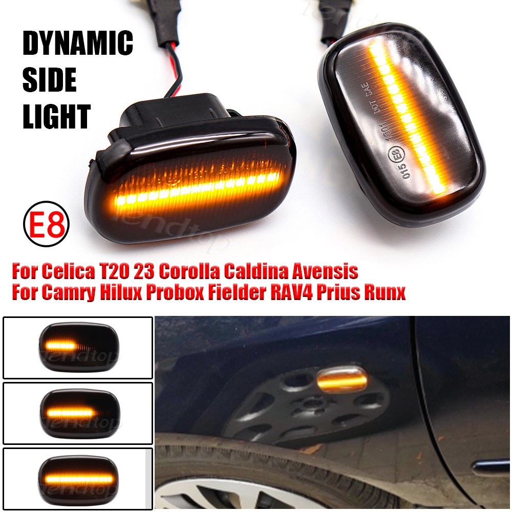 6 Sku LED Turn Signal Side Marker Lights for Toyota Corolla Prius Yaris Camry Vios Hilux Lexus GS300 Dynamic Indicator Lamp