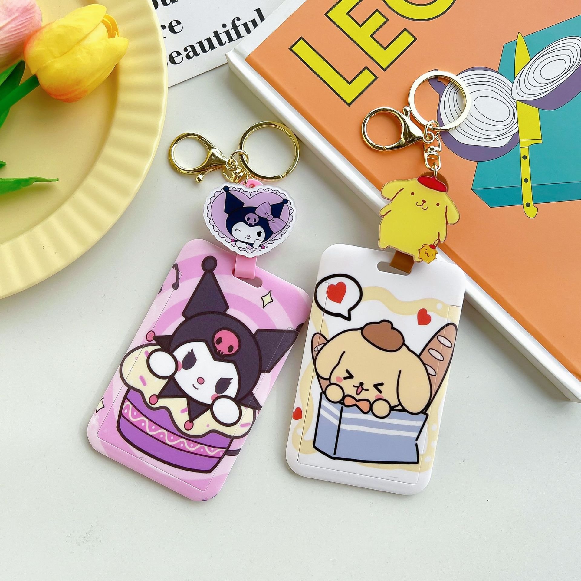 Anti-Lost Accessories Card Holder Lovely Cartoon Kuromi Melody Kitty Card Case Bus Student Name ID Badge Plastic Cards Covers