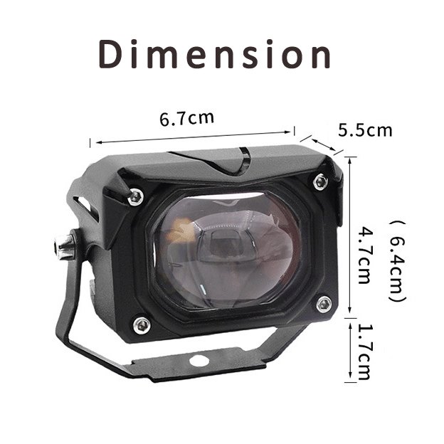 80W 10000LM 3 Inch Super Bright Golden&white Color Modified Car Led Fog Light Spot Light 9D LED Pods Projector Lens Laser Light