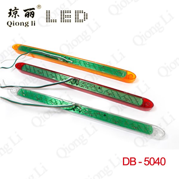 24V 44cm Red Amber White 23 Leds LED Strip Bar Lights Truck Light bar Trailer SUV Lorry Bus Light Led Lightbar Stop Tail Lamp