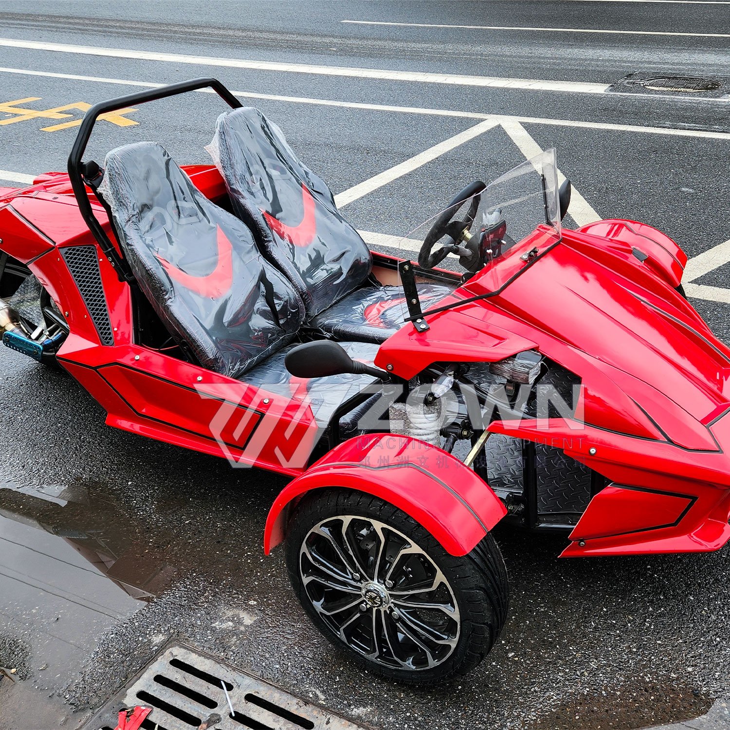 10KW Lithium Battery High Speed ZTR 2 Seaters Electric Car Three Wheels Drive Motorcycle