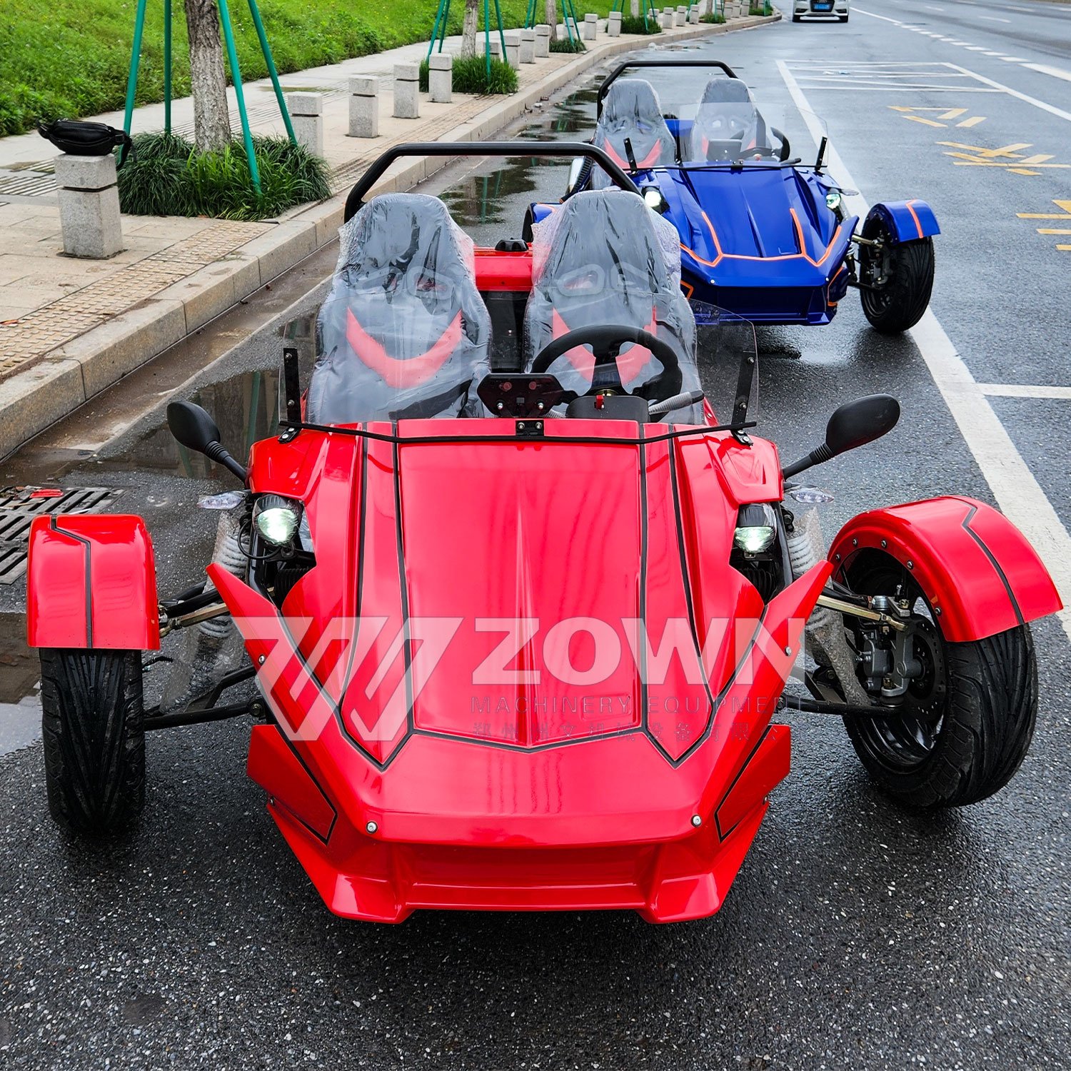 10KW Lithium Battery High Speed ZTR 2 Seaters Electric Car Three Wheels Drive Motorcycle